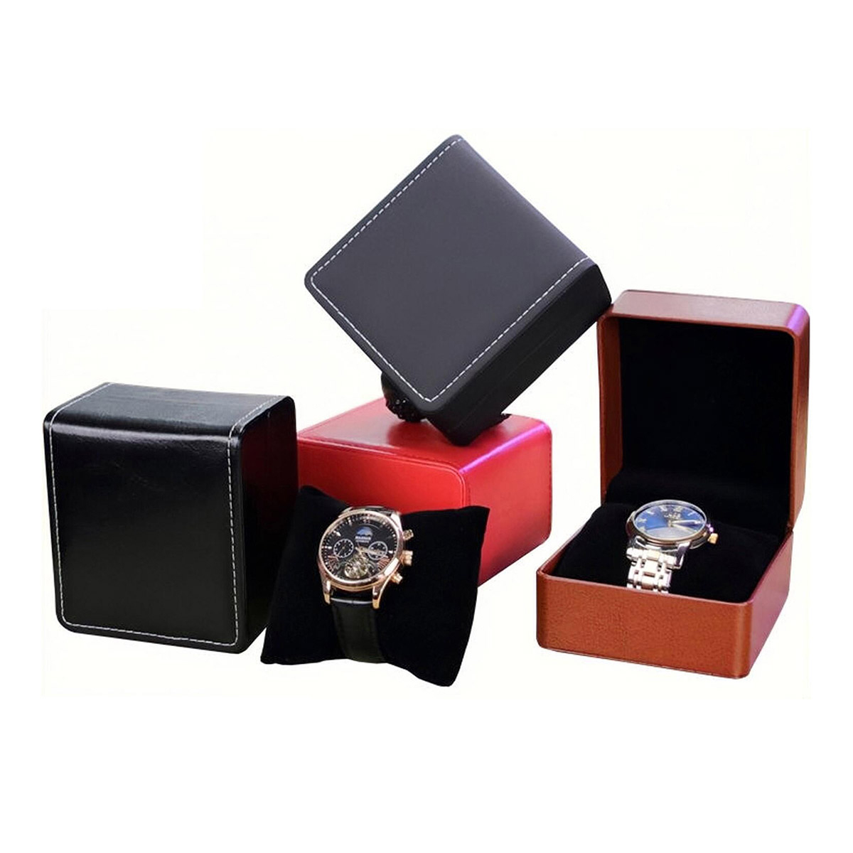 Best Jewelry Watches For Men - Fashion Leather Watch Box Case Holder