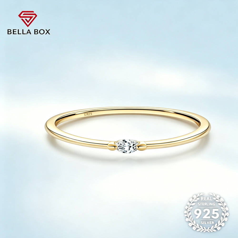 Marquise Cut D VVS1 Moissanite - Minimalist Ring Stackable review and price