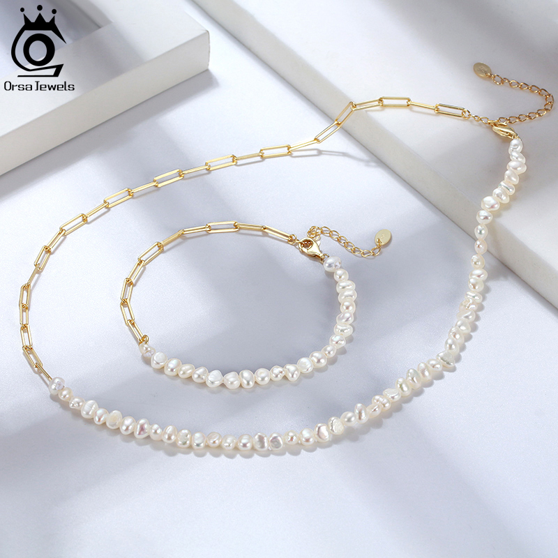 ORSA JEWELS Half Pearl Chain C - Crystal Choker Necklace review and price