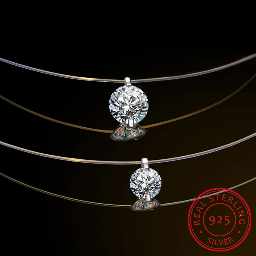 0.5-5CT Moissanite Pendant Nec - Crystal Choker Necklace review and price