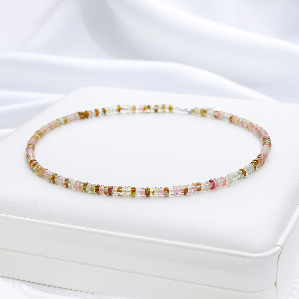 4MM Natural Stone Necklace  92 - Crystal Choker Necklace review and price