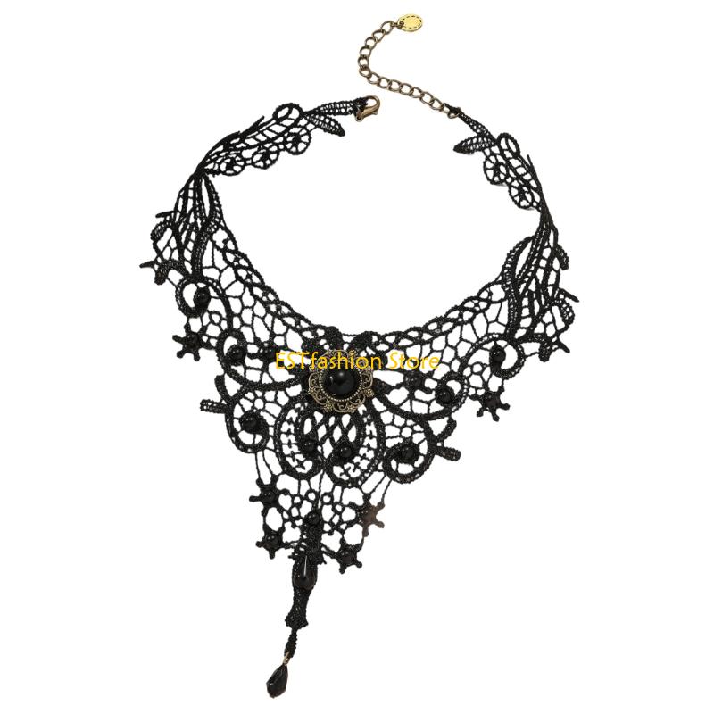 Y5GC Lace Choker Necklace Goth - Crystal Choker Necklace review and price