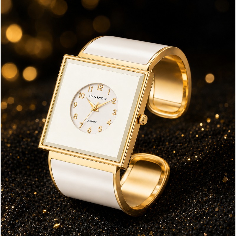 Elegant Square Cuff Bangle Wat - Jewelry Watches For Ladies review and price