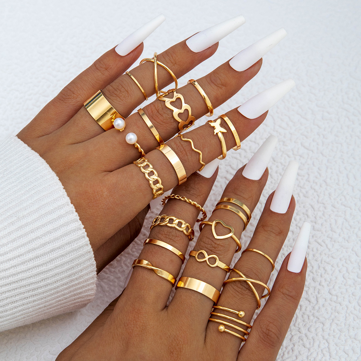 Butterfly Figure 8 Ring Set 14 - Minimalist Ring Stackable review and price