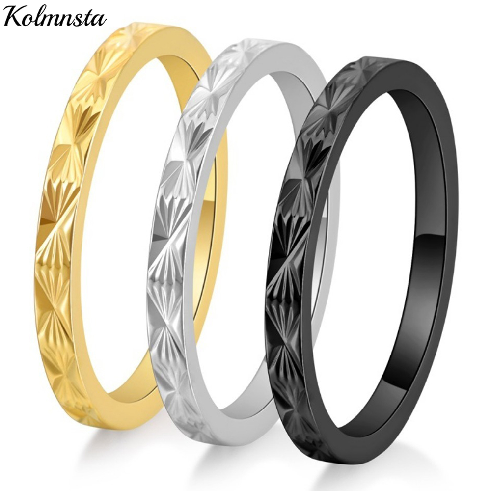 Kolmnsta 2mm Titanium Steel St - Minimalist Ring Stackable review and price