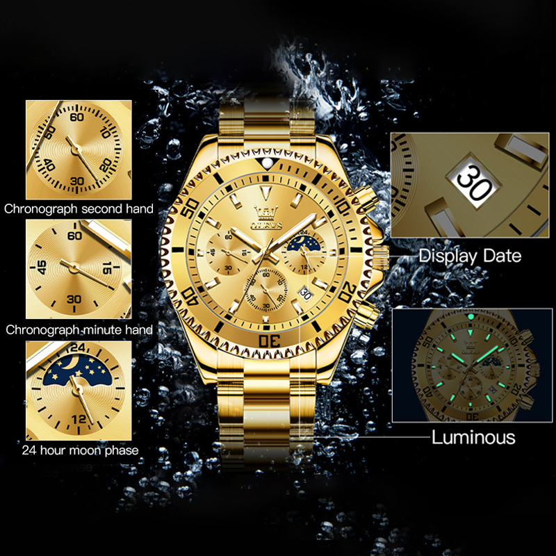 OLEVS 2870 Men's Watch Top Bra - Rolex Watch Datejust review and price