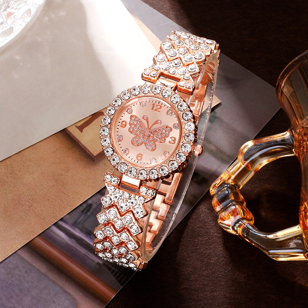 6pcs Jewelry Set Rose Gold Lux - Jewelry Watches For Ladies review and price