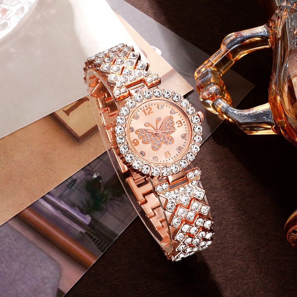 6pcs Jewelry Set Rose Gold Lux - Jewelry Watches For Ladies review and price